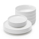 Zestaw 12-częściowej białej zastawy stołowej do codziennego użytku