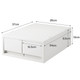 Wit-grijze stapelbare opbergkast met 2 lades - [26 x 37 cm] - Hoogte 12 cm
