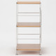 Stainless Steel Unit Shelf Oak ‐ Narrow ‐ Small