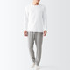 Men's Cotton and Wool Crew Neck Long Sleeve T‐shirt 2A