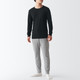 Men's Thick Cotton Crew Neck Long Sleeve T‐shirt 2A