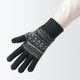 Wool Blend Brushed Lining Jacquard Touchscreen Gloves