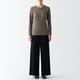 Cotton and Wool Crew Neck Long Sleeve T‐shirt