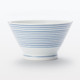 Hasami Ware Porcelain Rice Bowl‐ Stripe