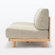 2 Seater Woven Polyester Armless Sofa