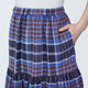 Women's Madras Check Frill Skirt