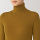 Women's Fine Knit Wool Rib Turtle Neck Jumper 