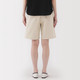 Women's Slub Yarn Chino Pleated Shorts