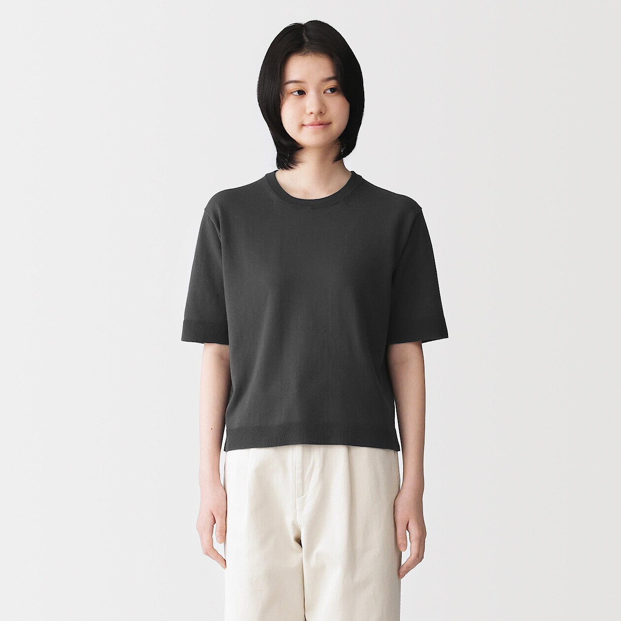 Image of Women's Organic Cotton High Twist Knitted T-shirt