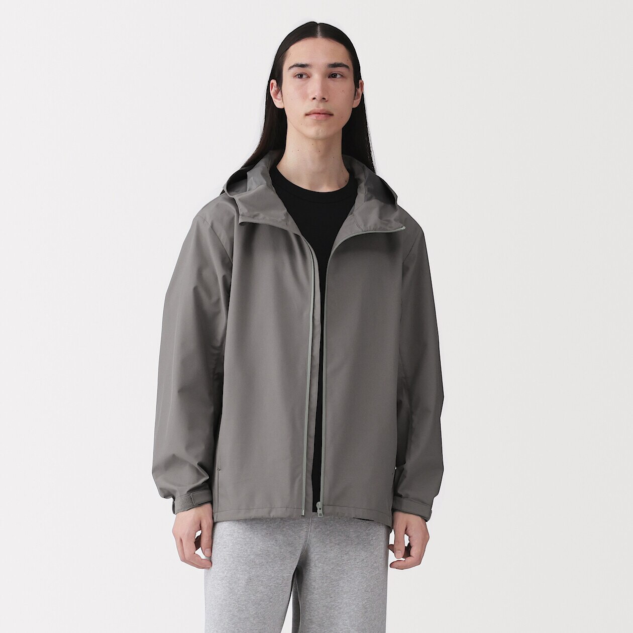 Image of Men's Water‐Repellent Hooded Jacket