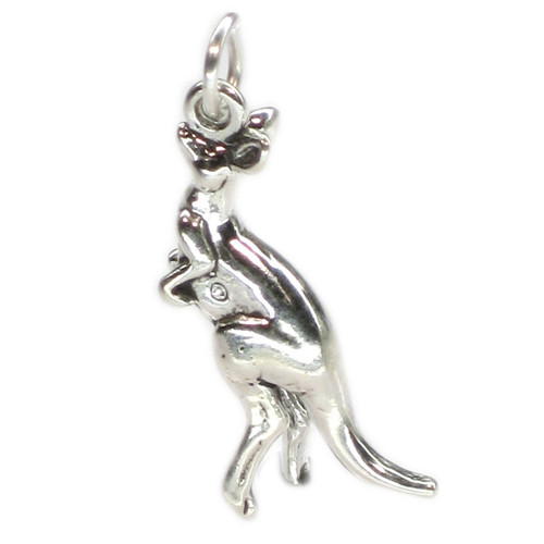 Kangaroo sterling silver charm .925 x 1 Kangaroos and Kangeroos charms
