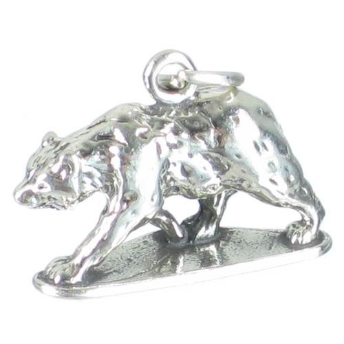 Bear sterling silver charm with Yellowstone National Park on base .925