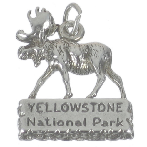 Moose of Yellowstone National Park sterling silver charm .925 x 1
