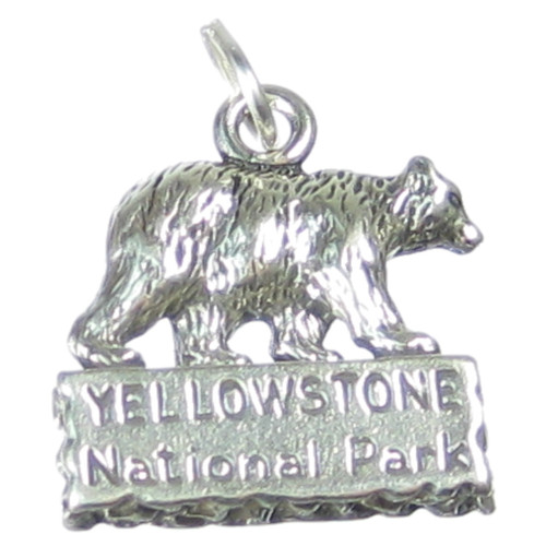Bear of Yellowstone National Park sterling silver charm .925