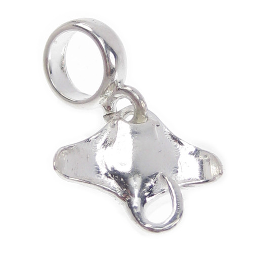 Manta Ray bead sterling silver charm .925 x 1 Mantas Rays charms