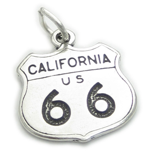 Route 66 California sterling silver charm .925 USA charms A1