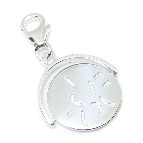 I Love You spinner on clip sterling silver charm .925 Spinners