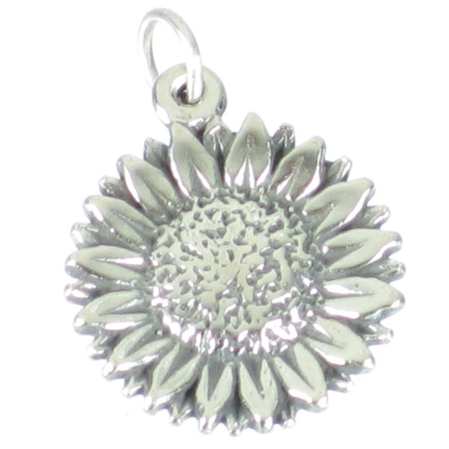 Sunflower sterling silver charm pendant .925 x 1 Sunflowers charms