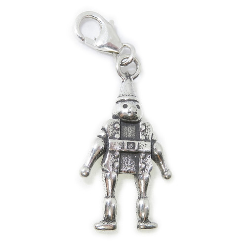 Dancing Man character on clip sterling silver charm .925 x 1