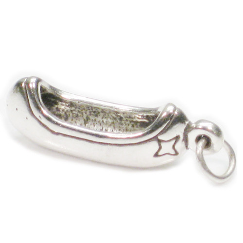 Canoe Kayak sterling silver charm .925 x1 Native American Canoes charms