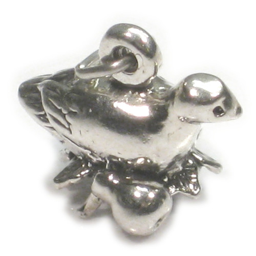 Partridge in a Pear Tree sterling silver charm .925 x1 Christmas charms