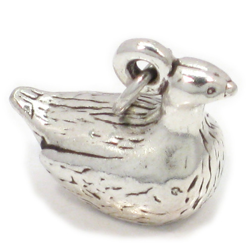 French Hen sterling silver charm .925 hens Christmas charms