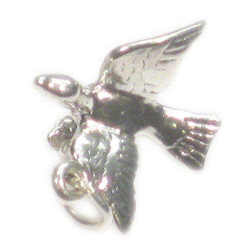 Calling Bird sterling silver charm .925 x 1 Birds Christmas charms