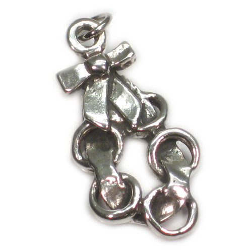 Five - 5 Gold Rings sterling silver charm .925 Christmas charms