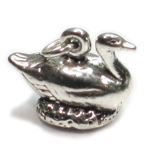 Geese a Laying sterling silver charm .925 x 1 Christmas charms