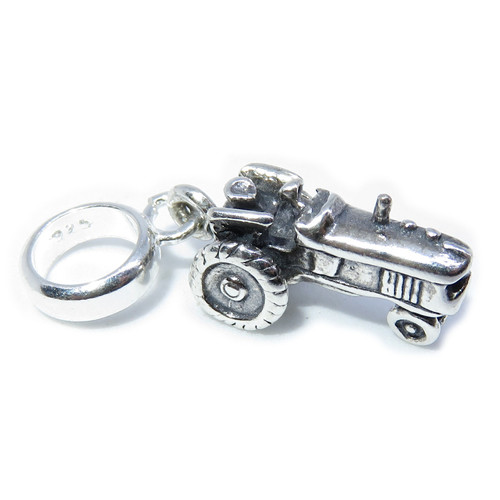 Tractor sterling silver bead charm .925 x 1 Tractors Farm charms