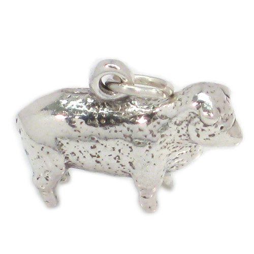 Sheep sterling silver charm .925 x 1 Animal charms