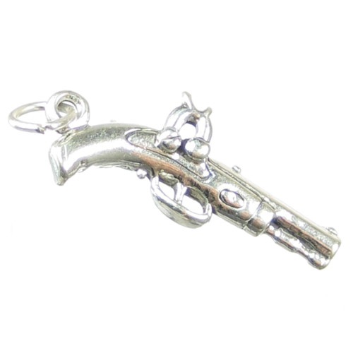 Duelling Pistol sterling silver charm .925 Dueling pistols charms