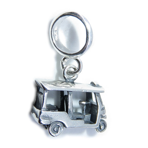 Tuk Tuk Taxi dangle bead sterling silver charm .925 x 1 Tuks charms