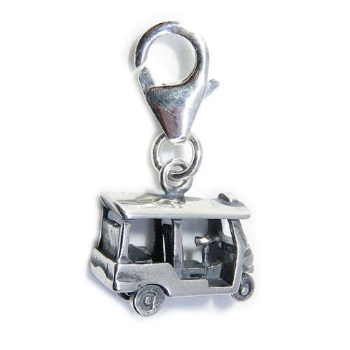 Tuk Tuk Taxi sterling silver clip charm .925 x1 Tuks Taxis charms N