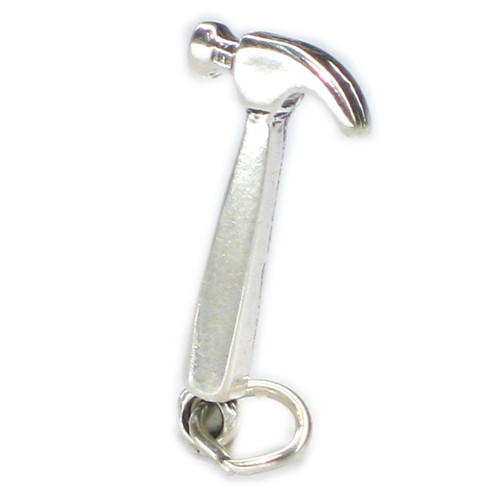 Hammer sterling silver charm .925 x 1 Tools Claw Hammers charms