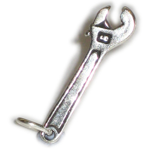 Wrench sterling silver charm .925 x 1 Tools spanner charms