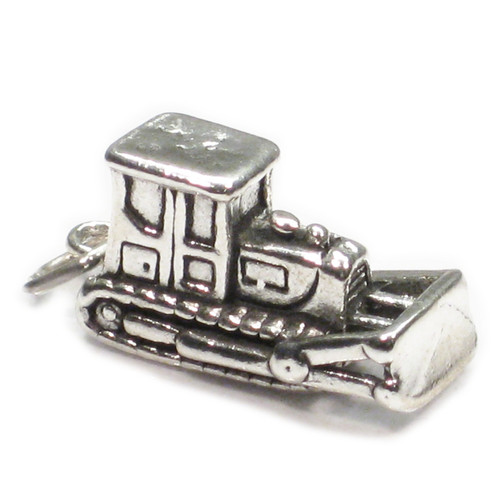 Bulldozer sterling silver charm .925 x 1 Bull Dozer charms
