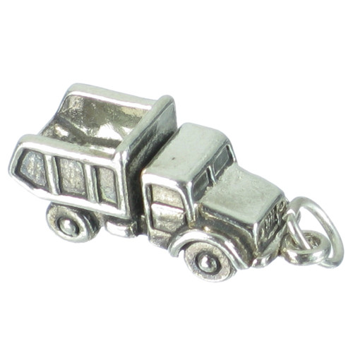 Dumper Truck sterling silver charm .925 x 1 Dump Trucks charms