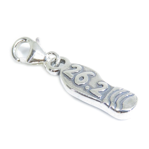 26.2 Mile Marathon Shoe sterling silver clip charm .925 charms