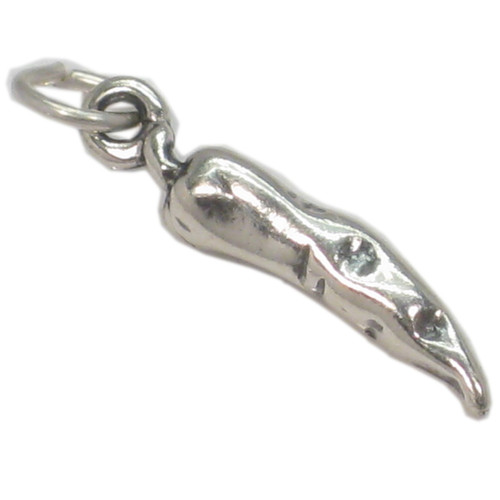 Chilli Pepper sterling silver charm .925 x 1 Chillis Peppers charms