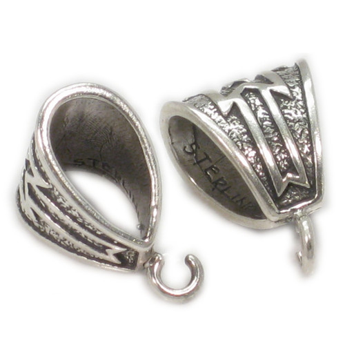 Bail sterling silver - Make a charm Into Pendant .925 Bails -A