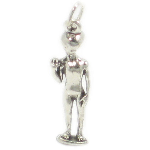 Alien sterling silver charm .925 Area 51 Roswell aliens charms