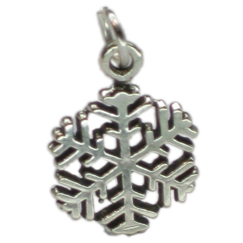 Snowflake sterling silver charm .925 Snow Christmas charms