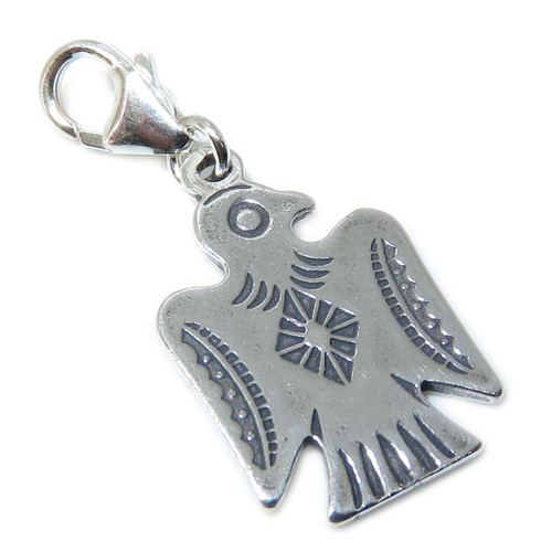 Native American Thunderbird sterling silver clip charm .925 Thunder Bird