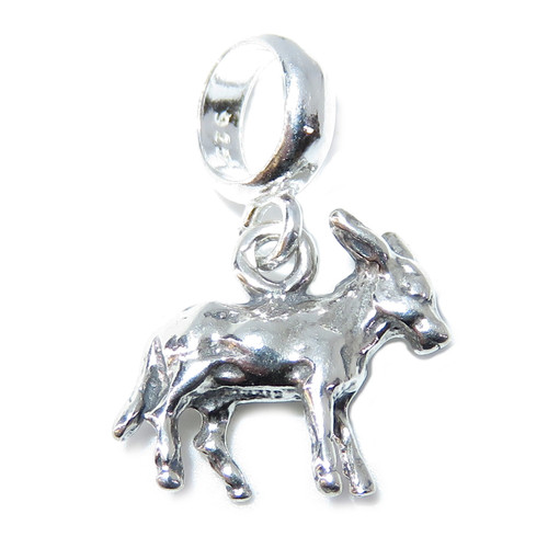 Donkey bead sterling silver charm .925 Mules & Donkeys Beads charms