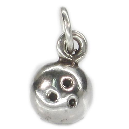 Ten pin bowling ball SMALL sterling silver charm .925 Bowl charms