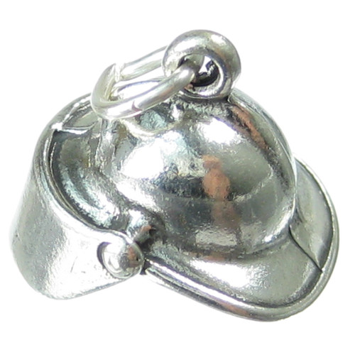 Firefighter Helmet sterling silver charm .925 x 1 Fire Fighter Helmets