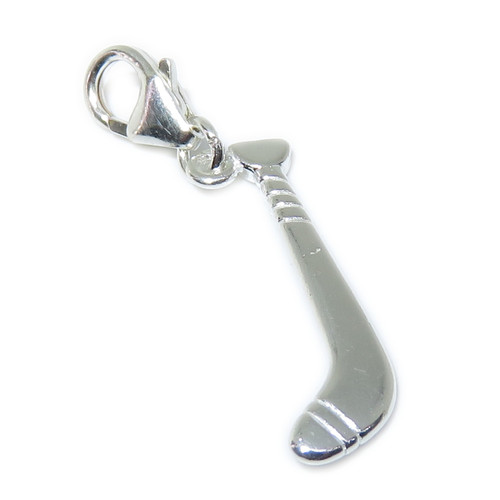 Hurley stick sterling silver clip charm .925 x 1 Hurling clip on charms