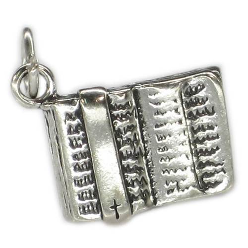 Holy Bible sterling silver charm .925 Holy Books of God charms