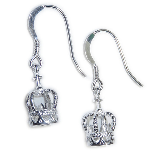 Crown sterling silver earrings 925 x 1 pair Coronation earrings